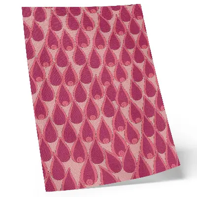 Wandposter mit dynamischem Muster aus rosa Tropfen