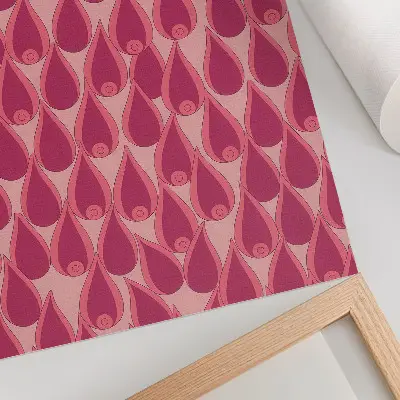 Wandposter mit dynamischem Muster aus rosa Tropfen