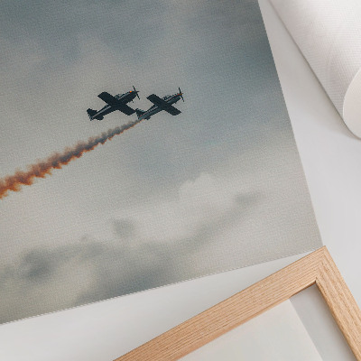 Poster Zwei Flugzeuge am Himmel – Minimalismus-Technik