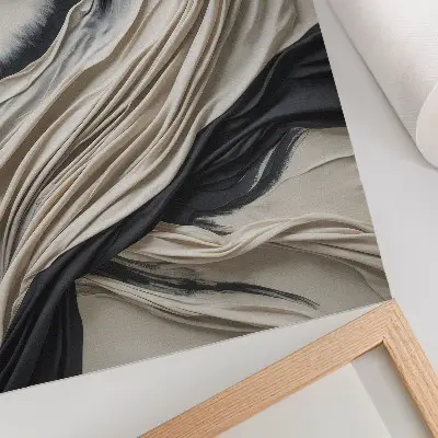 Wandposter mit fließenden Stoffwellen für moderne Eleganz