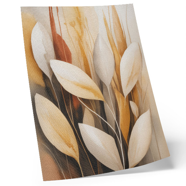 Kunstdruck leinwand Elegante Blätter, Schlichtheit und Harmonie der Farben
