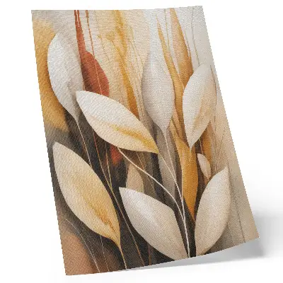 Kunstdruck auf Leinwand elegante Blätter in harmonischen Farben