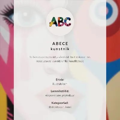 Poster Trophäensilhouette in leuchtenden Farben mit dynamischer Wirkung