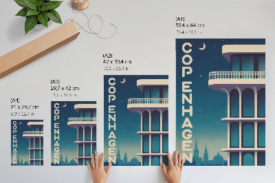 Kunstdruck leinwand Moderne Architektur der Abendstadt