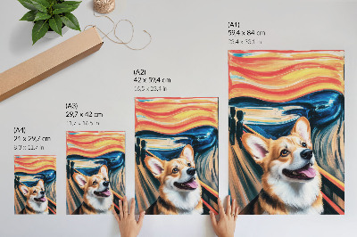 Kunstdruck leinwand Dynamische Farben, kräftige Kontraste, süßer Hund