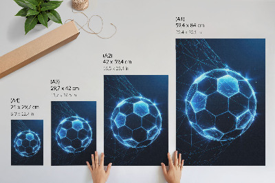 Kunstdruck leinwand Digitale Kugel, geometrische Linien und Lichter