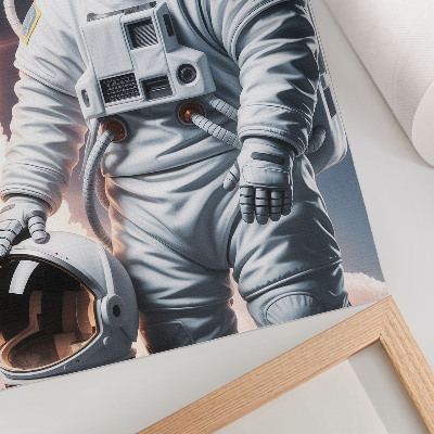 Poster Hund im Raumanzug, Weltraumrakete, Mondanzug
