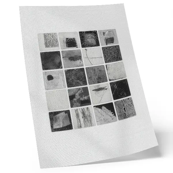 Wandposter mit künstlerischem schwarz-weißem geometrischen Muster