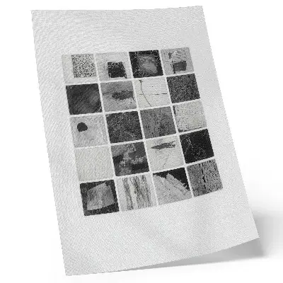 Wandposter mit künstlerischem schwarz-weißem geometrischen Muster