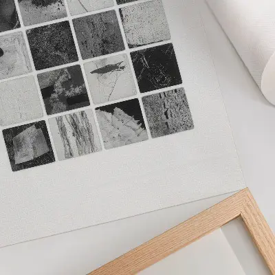 Wandposter mit künstlerischem schwarz-weißem geometrischen Muster
