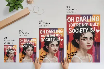 Kunstdruck auf Leinwand mit einem dynamischen Frauenporträt für Motivation und Energie