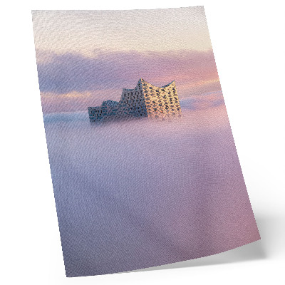 Kunstdruck leinwand Moderne Architektur im Nebel