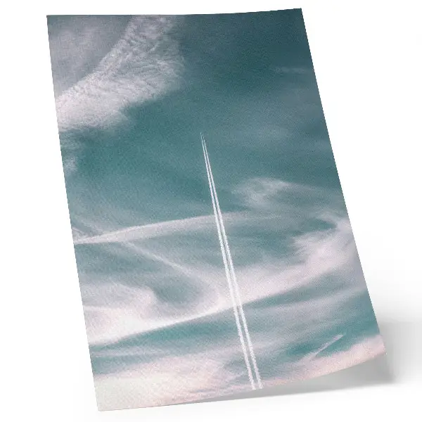 Poster mit Motiv Blauer Himmel, Streifen von Freiheit und Inspiration