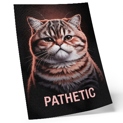 Poster Porträt einer Katze mit markantem Fell und tiefem Blick