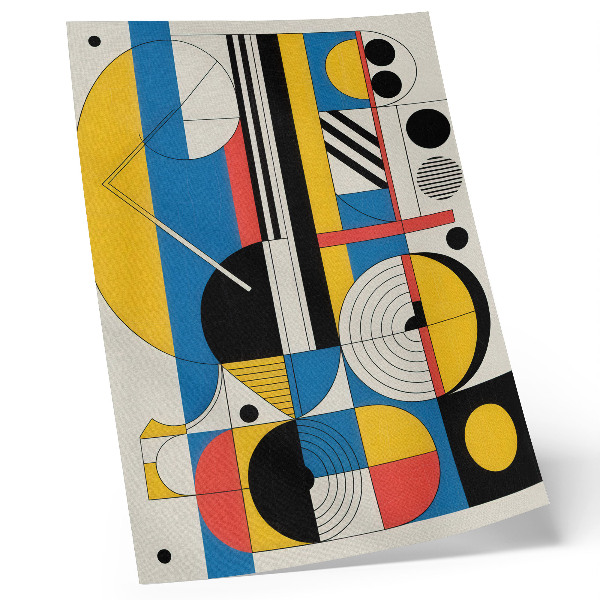 Wandposter Geometrische Muster in kontrastierenden Farben