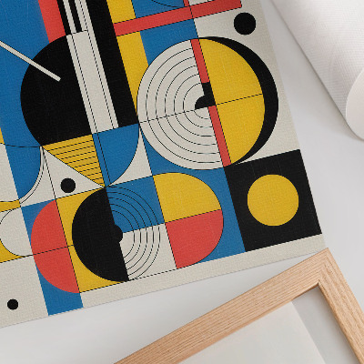 Wandposter Geometrische Muster in kontrastierenden Farben
