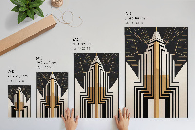 Poster Architektonische Linien, elegante Goldakzente
