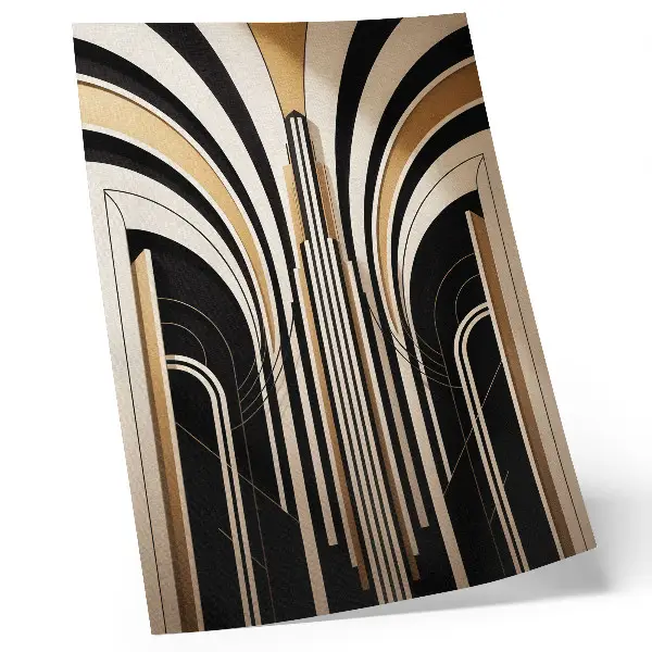 Poster moderne Bögen im eleganten Art-déco-Stil mit Kontrast