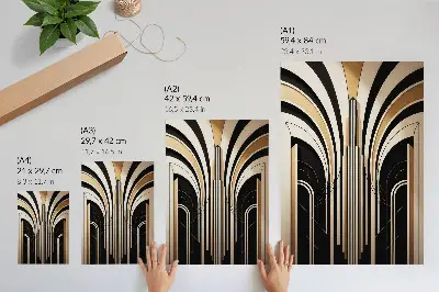 Poster moderne Bögen im eleganten Art-déco-Stil mit Kontrast