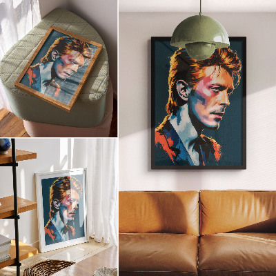 Kunstdruck leinwand Ein Pop-Art-Porträt mit dynamischen Farben