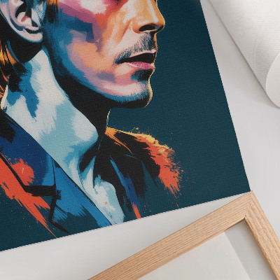 Kunstdruck leinwand Ein Pop-Art-Porträt mit dynamischen Farben