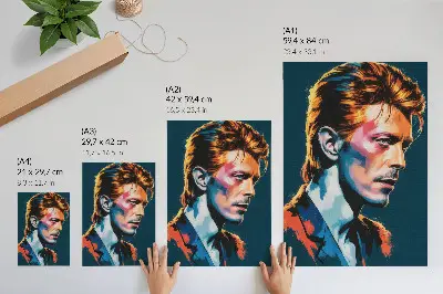 Leinwand-Kunstdruck ein Pop-Art-Porträt in dynamischen Farben