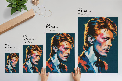 Kunstdruck leinwand Ein Pop-Art-Porträt mit dynamischen Farben