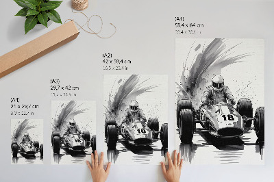 Kunstdruck leinwand Fahrdynamik im Vergleich zum Rennsport