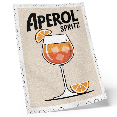 Poster Aperol-Getränk, orangefarbener Hintergrund