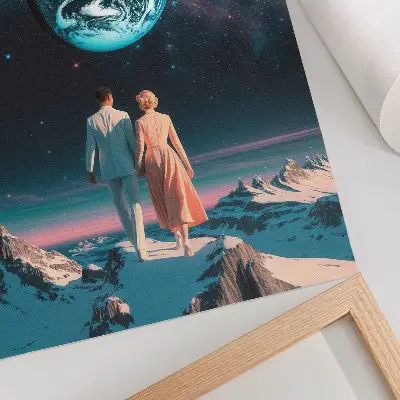 Poster Raum und Menschen – Schönheit und unbegrenzte Möglichkeiten