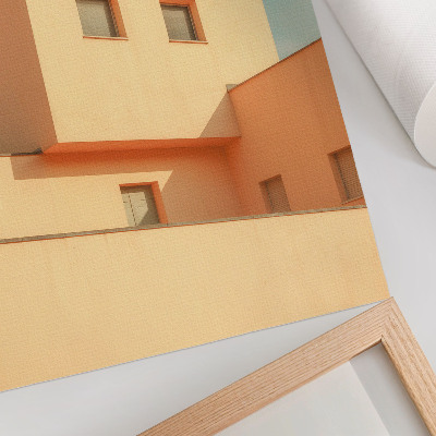 Kunstdruck leinwand Geometrische Architektur, beige Fassade