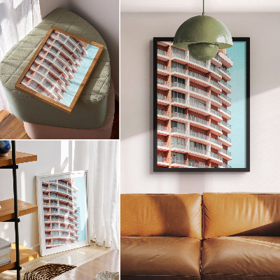 Poster Moderne Architektur mit offenen Balkonen
