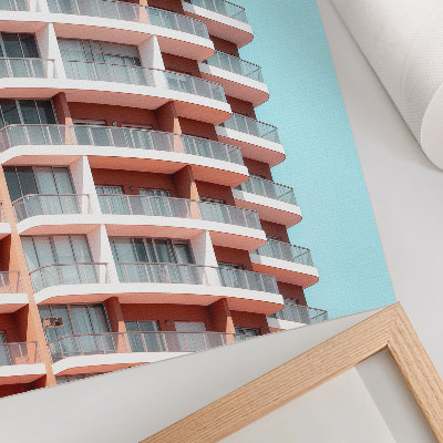 Poster Moderne Architektur mit offenen Balkonen
