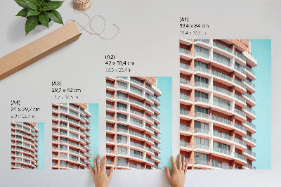 Poster Moderne Architektur mit offenen Balkonen