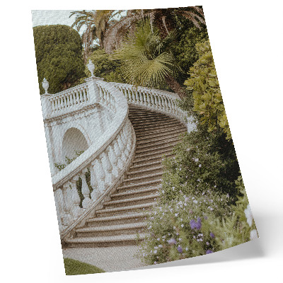 Wandposter Elegante Balustrade, klassisches Grün, Ruhe