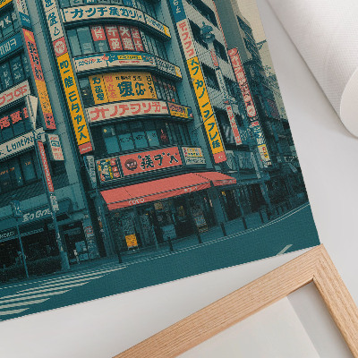 Wandposter Farbenfrohe Inschriften an modernistischen Gebäuden