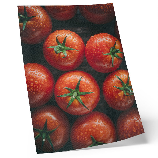 Poster Saftige Tomaten mit Wassertropfen