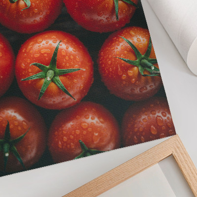 Poster Saftige Tomaten mit Wassertropfen