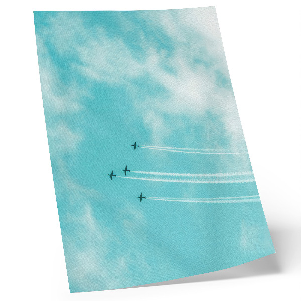 Kunstdruck leinwand Flugzeuge am Himmel in einem modernen dynamischen System