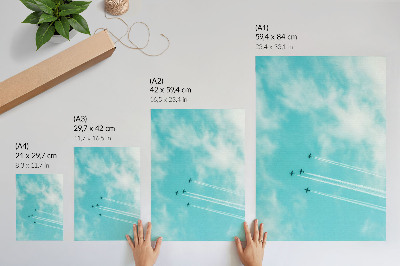 Kunstdruck leinwand Flugzeuge am Himmel in einem modernen dynamischen System
