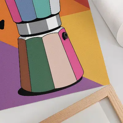 Wandposter mit kontrastreichen Farben und ausdrucksstarkem Stil