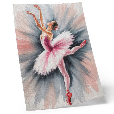 Wandposter Ballerina in Pink vor dynamischem Hintergrund