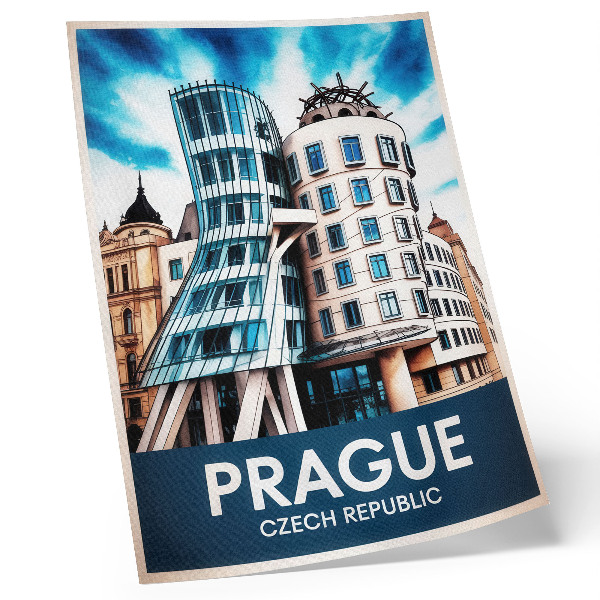 Poster Prags futuristische Architektur der Moderne