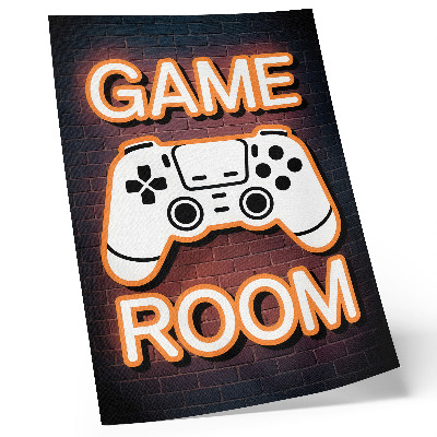 Wandposter Neon-Schild-Controller, schwarzer Hintergrund