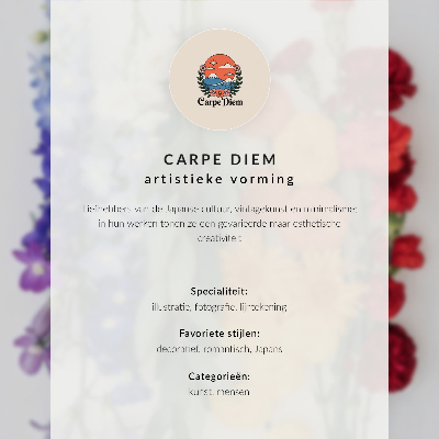 Poster Bunte Blumen, pastellfarbene Blätter, Frische