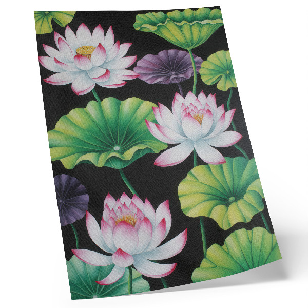 Wandposter Die Schönheit der Natur: Blumen und grüne Blätter
