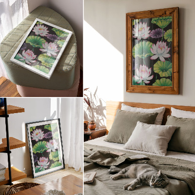 Wandposter Die Schönheit der Natur: Blumen und grüne Blätter