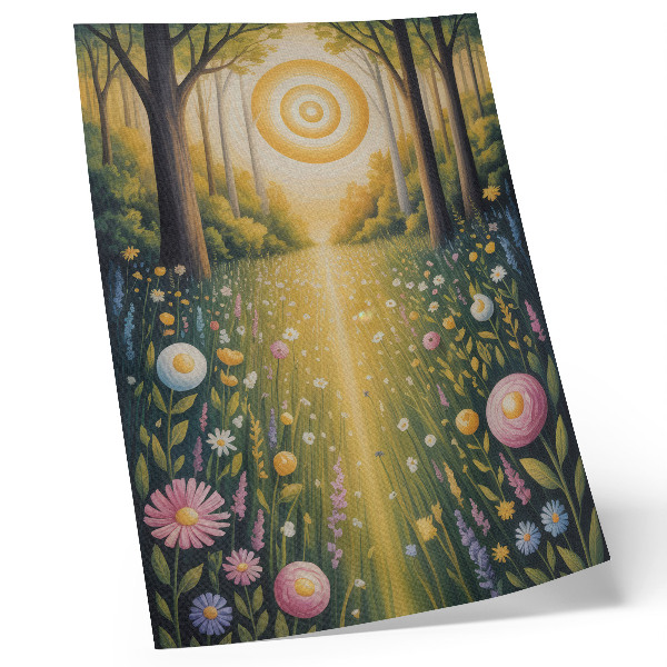 Poster Waldwegblumen, Sonne, Frische