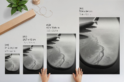 Poster Flugperspektive, minimalistische Stimmung, Natur