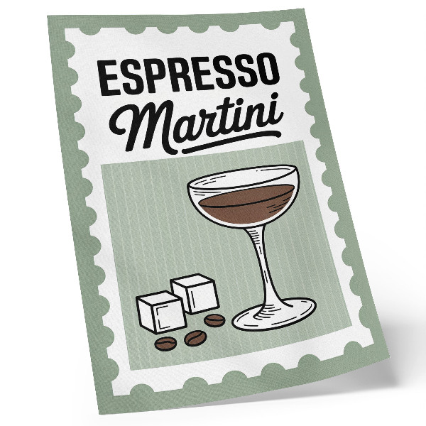 Poster Espresso Martini-Grafiken im Vintage-Stil